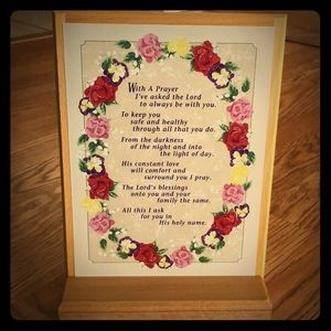 “With A Prayer” Plaque w/Stand